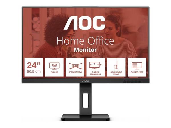 AOC 24E3QAF LED monitor 61 cm (24 palec)1920 x 1080 Pixel, 16:9, 4 ms, IPS LED