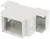 Hammond Electronics 1597DIN2MH53 pouzdro na DIN lištu otevřená 90 x 58 x 36 PPO světle šedá 1 ks