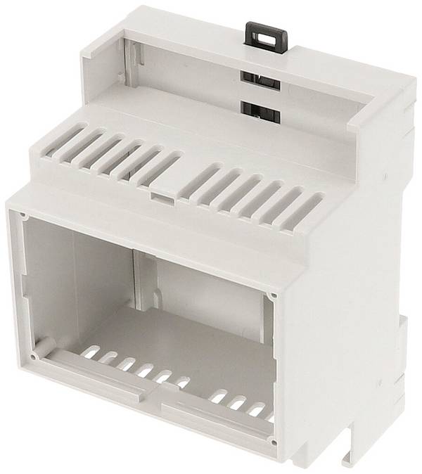 Hammond Electronics 1597DIN4M53V pouzdro na DIN lištu otevřená 90 x 58 x 71  PPO  světle šedá 1 ks
