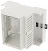 Hammond Electronics 1597DIN4MH53 pouzdro na DIN lištu otevřená 90 x 58 x 71 PPO světle šedá 1 ks