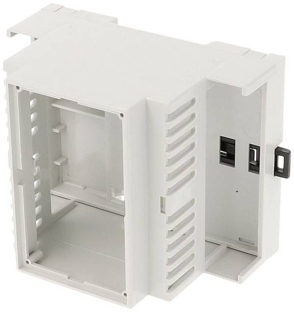Hammond Electronics 1597DIN4MH53V pouzdro na DIN lištu otevřená 90 x 58 x 71  PPO  světle šedá 1 ks