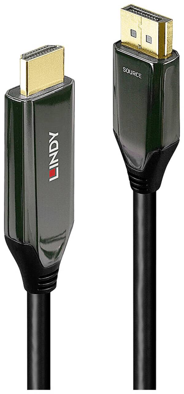 LINDY DisplayPort / HDMI kabelový adaptér Konektor DisplayPort, Zástrčka HDMI-A 2.00 m černá 40931 Kabel DisplayPort