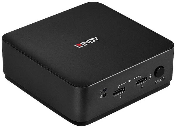 LINDY 2 Port Typ C, Dual HDMI 4K60 KVM Switch 2 porty KVM Matrix přepínač   3840 x 2160 Pixel