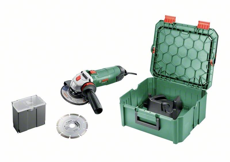 Bosch Home and Garden PWS 850-125 + SystemBox 06033A270D úhlová bruska 125 mm, 850 W