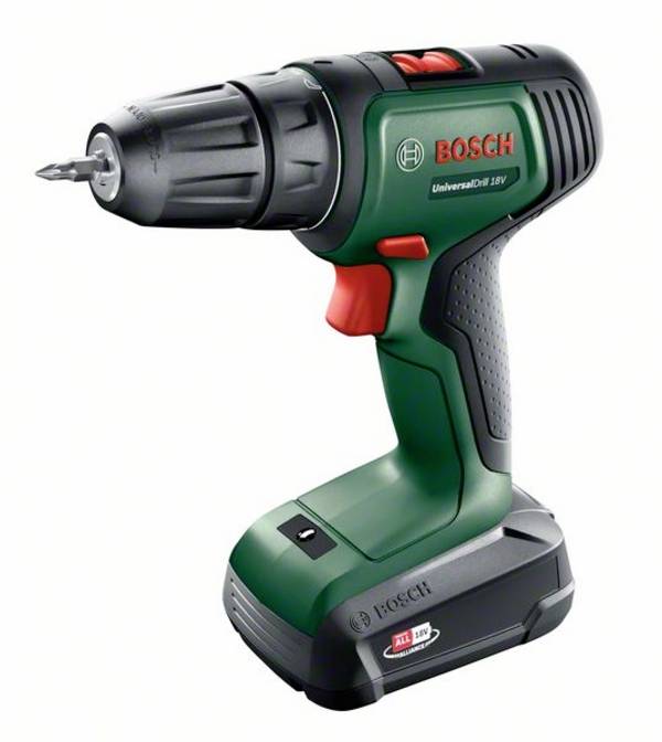 Bosch Home and Garden UniversalDrill 18V aku vrtací šroubovák, 18 V, 1.5 Ah Li-Ion 06039D4001