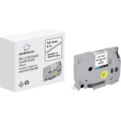 páska do štítkovače Renkforce RF-LT-BTZe231 kompatibilní náhradní Brother TZe-231 12 mm Barva pásky: bílá Barva písma: č