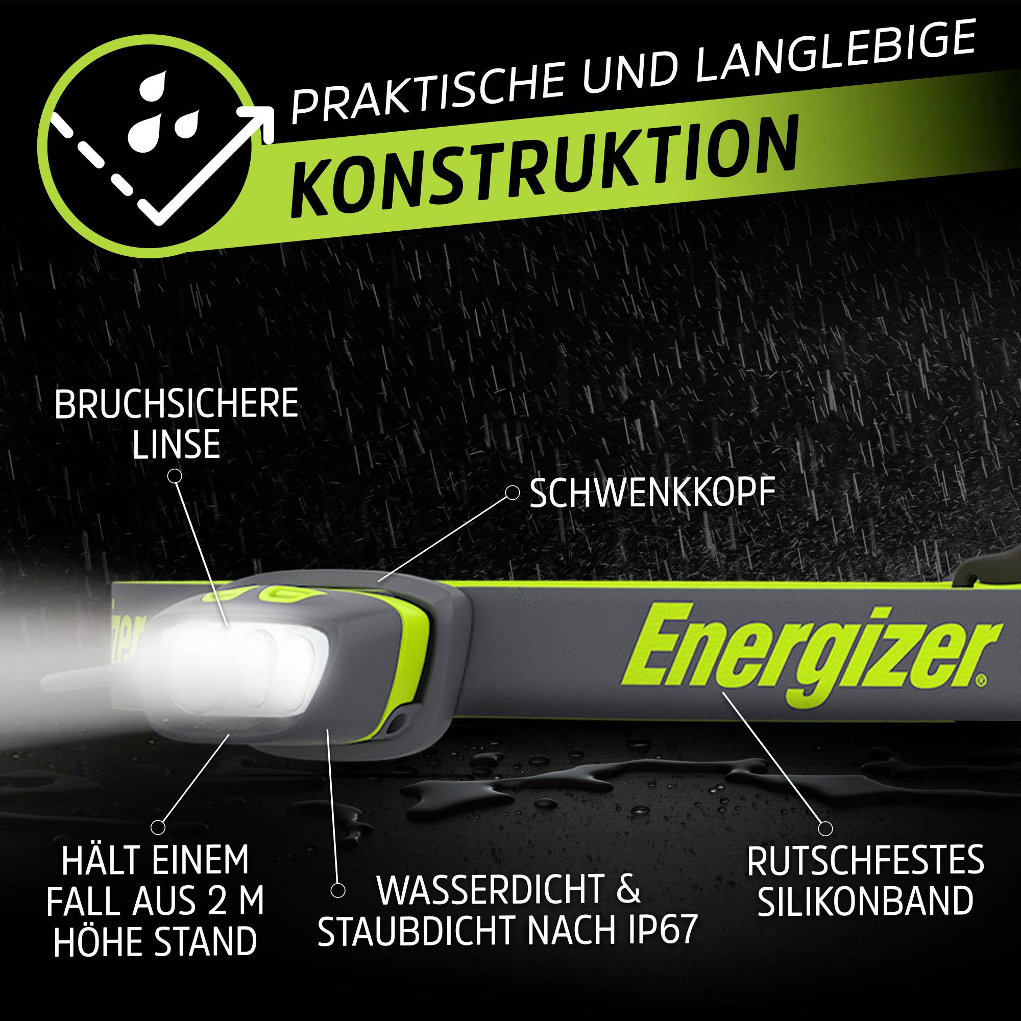 Energizer Pro Series Multicolor Hybrid LED čelovka, Li-Ion akumulátory nebo provoz na baterie, 650 lm, 6 h, E303955400-9