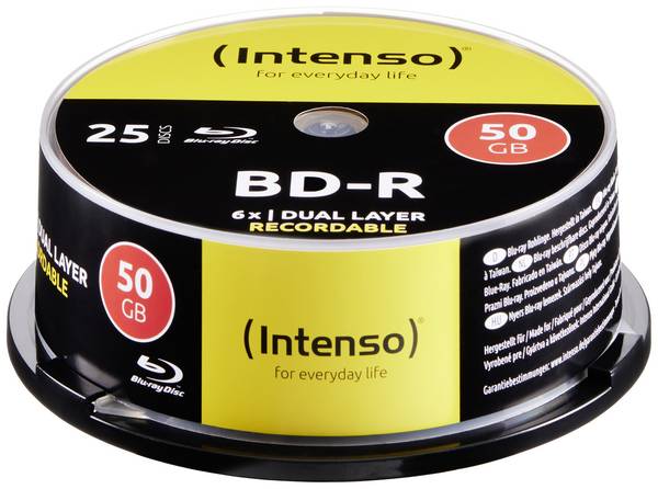 Intenso 5001124 Blu-ray BD-R DL 50 GB 25 ks vřeteno