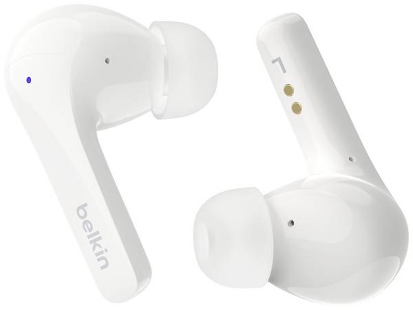 Belkin SoundForm Motion  Headset do uší (In Ear) Bluetooth®  bílá  headset, Nabíjecí pouzdro, odolné vůči potu