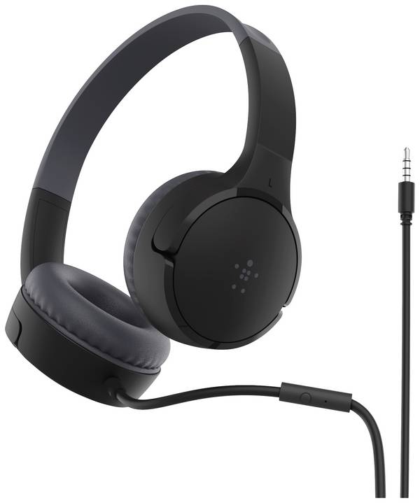 Belkin SoundForm Mini  Headset otevřená (On Ear) kabelová stereo černá  omezení hlasitosti dětské