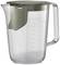 Průhledná měrná nádoba s uchem a stupnicí, maximální objem 1000 ml nebo 32 fl. oz. Víko je šedé.