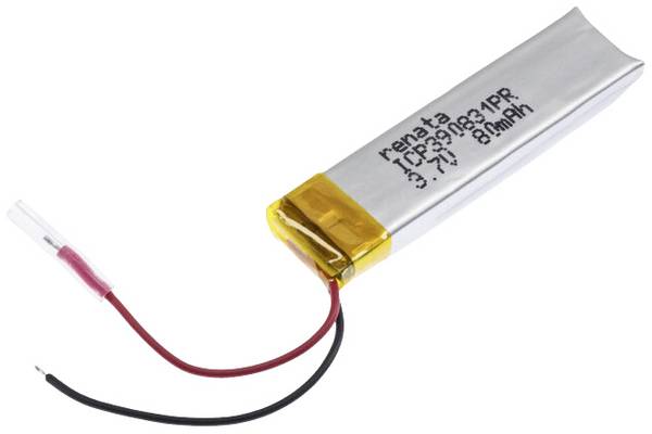 Renata ICP390831PR speciální akumulátor Prismatisch  s kabelem Li-Pol 3.7 V 85 mAh 1 ks