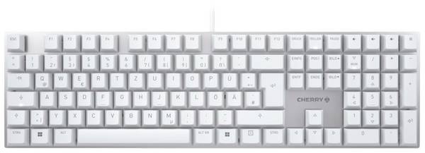 CHERRY KC 200 MX kabelový klávesnice německá, QWERTZ bílá, stříbrná