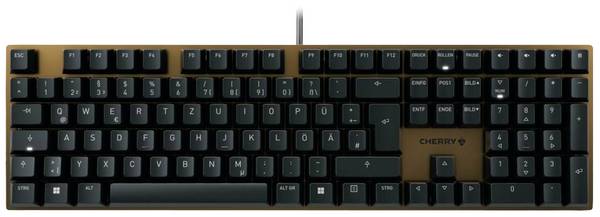 CHERRY KC 200 MX kabelový klávesnice německá, QWERTZ černá, bronzová