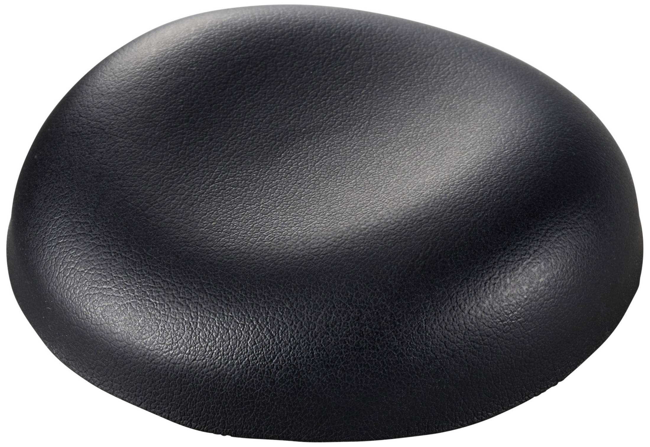 Černý ergonomicky tvarovaný sedací polštář.