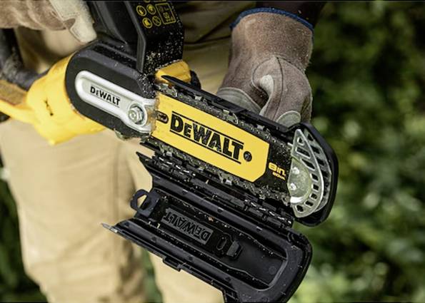 DEWALT DEWALT - DCMPS520N-XJ Akku-Astsäge 20 cm Schwert buerstenlos 18 Volt akumulátor Aku řetězová pila délka čepele 20-20