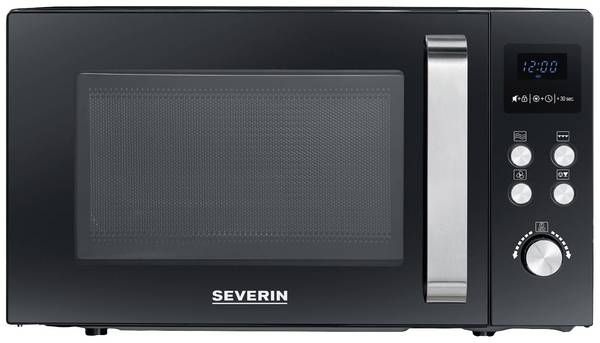 Severin 7752 mikrovlnná trouba černá 900 W funkce grilování, horkovzdušný