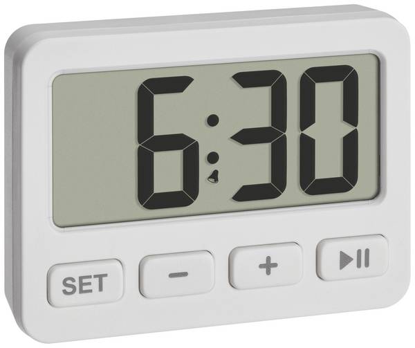 TFA Dostmann  60.2036.02  Quartz  budík  bílá  časů buzení 1    1 čas časovače