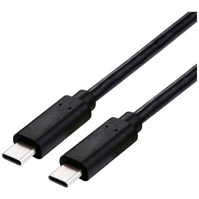 Dva černé USB-C konektory, každý připojený k kulatému kabelu, na bílém pozadí.