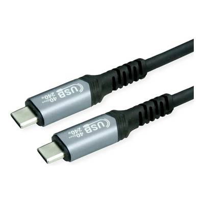 USB-C kabel s nápisem "USB 4.0 240W" na koncovkách. Vhodný pro rychlý přenos dat a vysoký nabíjecí výkon.