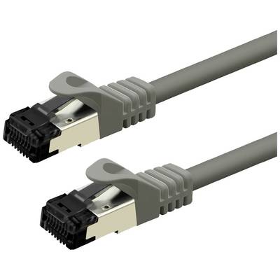 Dva síťové kabely s RJ45 konektory, šedé barvy, v paralelním uspořádání.