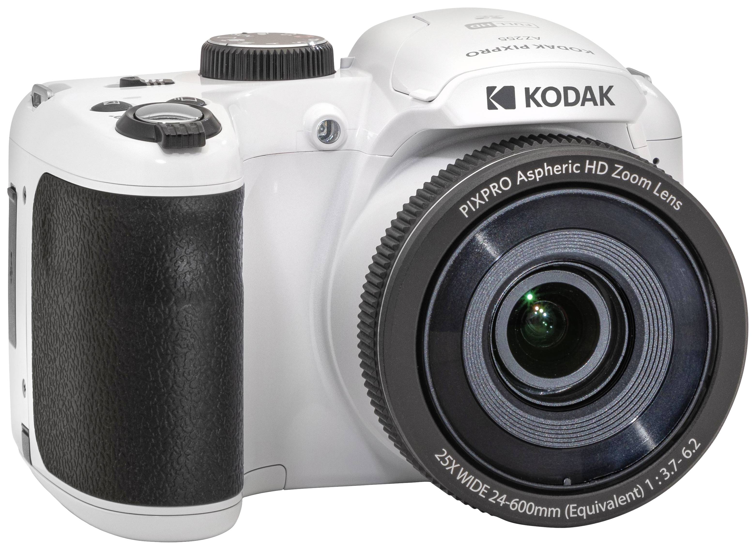 Digitální fotoaparát s velkým zoomovým objektivem a rukojetí pro snadné ovládání.