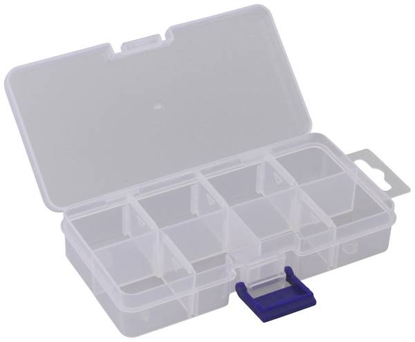 Quadrios 23SA083 krabička na malé součástky (d x š x v) 13.6 x 7 x 2.7 cm přihrádek: 8 variabilní rozčlenění Box Obsah 1 ks