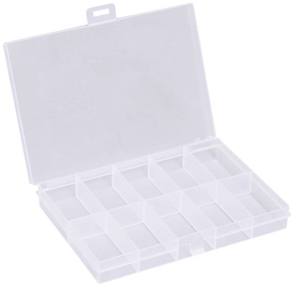 Quadrios 23SA089 krabička na malé součástky (d x š x v) 13 x 9 x 1.8 cm přihrádek: 10 pevné rozčlenění Piece Obsah 1 ks