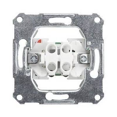 Kovový rám s integrovaným elektrickým modulem, vhodný pro vypínače nebo zásuvky, bez viditelného krytu nebo rámu.