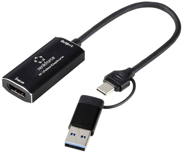 Renkforce RF-4KVC-100 Video Capture System USB rozdělování obrazu, Plug und Play, RF-6048350