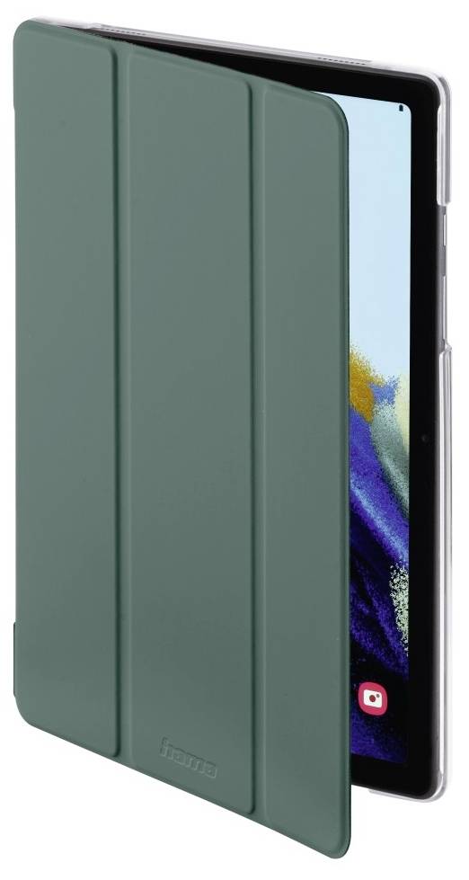 Zelený tablet obal s vyklápěcím designem, který umožňuje částečný pohled na displej tabletu.