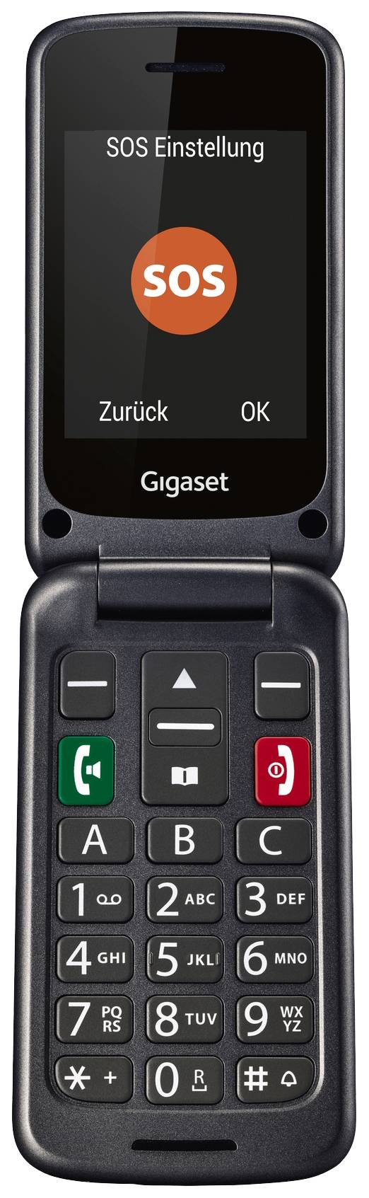 Gigaset GL590 telefon pro seniory - véčko černá | Conrad Electronic