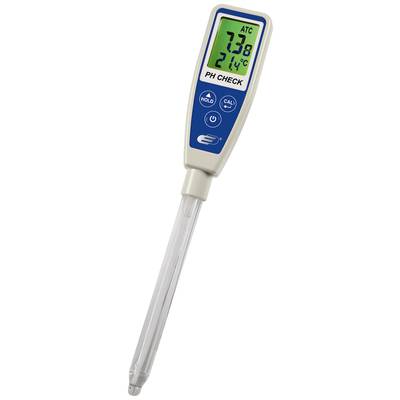 Digitální pH metr s displejem, zobrazuje pH hodnotu 7,98 a teplotu 21,4°C. Vhodný pro analýzu kapalin.