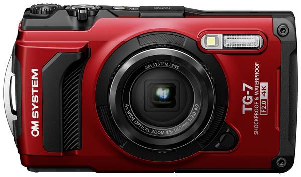 OM System TG-7 red digitální fotoaparát 12 Megapixel Zoom (optický): 4 x červená  odolný proti nárazu, vodotěsný, 4K video