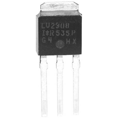 Nápis "LU2908" na třínožkovém elektronickém komponentu. Černý, obdélníkový tvar s kovovými piny dole.
