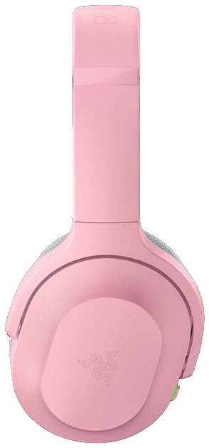 Pár růžových uzavřených over-ear sluchátek, vhodných pro poslechový zážitek hudby nebo pro hraní her.
