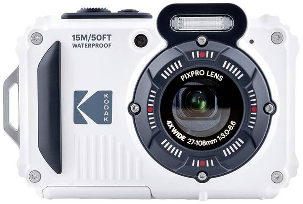 Kodak Pixpro WPZ2WH digitální fotoaparát 15 Megapixel Zoom (optický): 4 x bílá akumulátor, blesk stabilizace obrazu, Wi-Fi, vodotěsný, voděodolný, odolný proti nárazu, prachotěsný