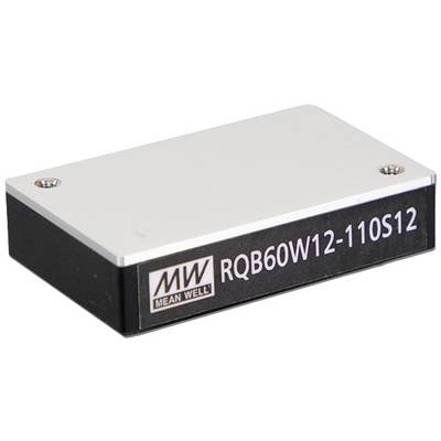 Obdélníkový elektronický prvek s označením 'MW Mean Well RQB60W12-110S12'.