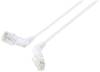 Renkforce RF-6071560 RJ45 síťové kabely, propojovací kabely CAT 6 U/UTP 1.00 m bílá Zásuvné kontakty otočné o 360°, Zahnutý kabelový vývod 1 ks