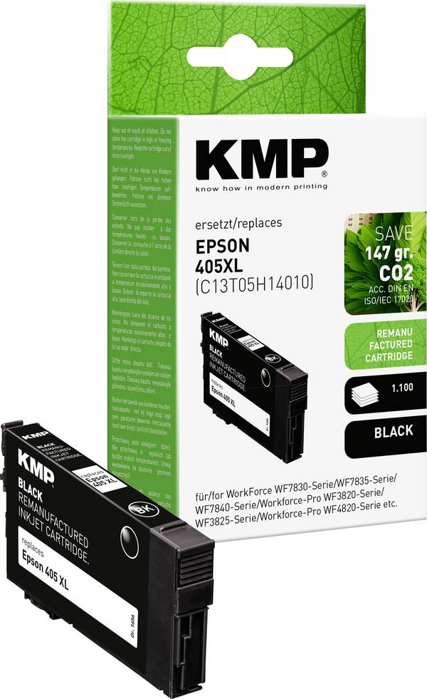 KMP Ink náhradní Epson 405XL, T05H1 kompatibilní  černá 1656,4001 1656,4001