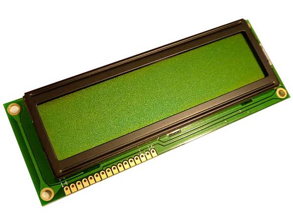 Display Elektronik LCD displej černá žlutozelená (š x v x h) 122 x 44 x 14.5 mm DEM16215SYH-LY-CYR