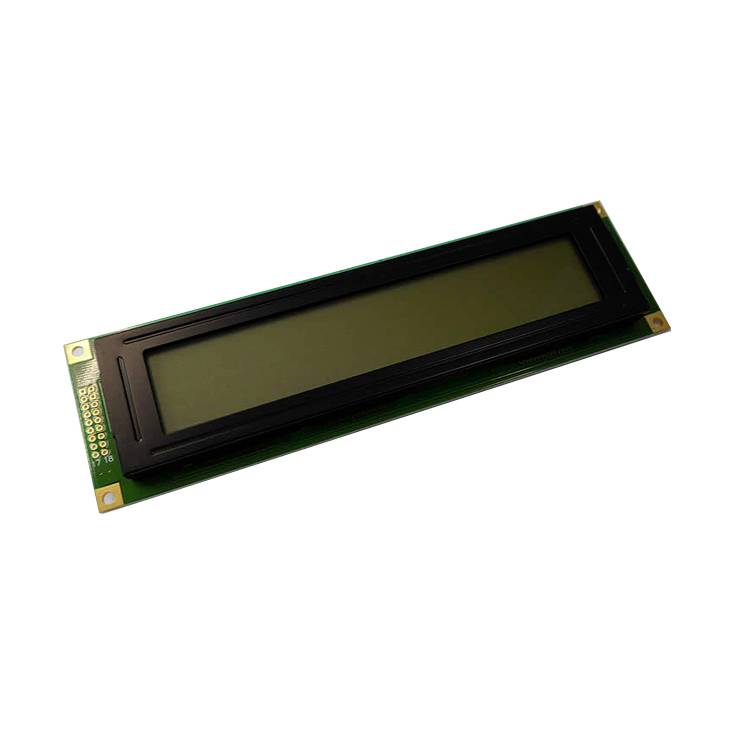 Obdélníkový modul LCD displeje na zelené desce plošných spojů, vhodný pro elektronické projekty a zobrazovací aplikace.