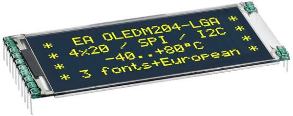 Display Elektronik OLED modul  žlutá černá  (š x v x h) 61 x 28 x 2.4 mm