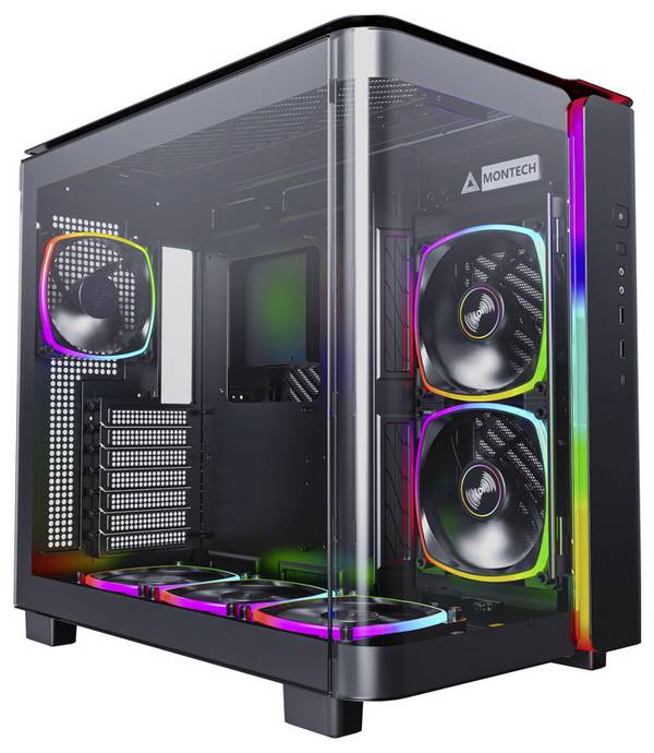 MONTECH KING 95 PRO Tempered Glass ARGB midi tower PC skříň  černá