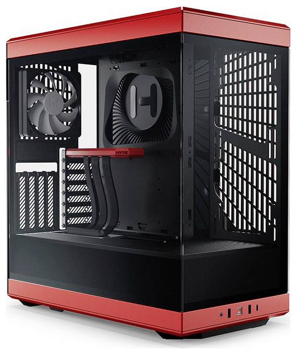 HYTE Y40 Tempered Glass midi tower PC skříň  černočervená