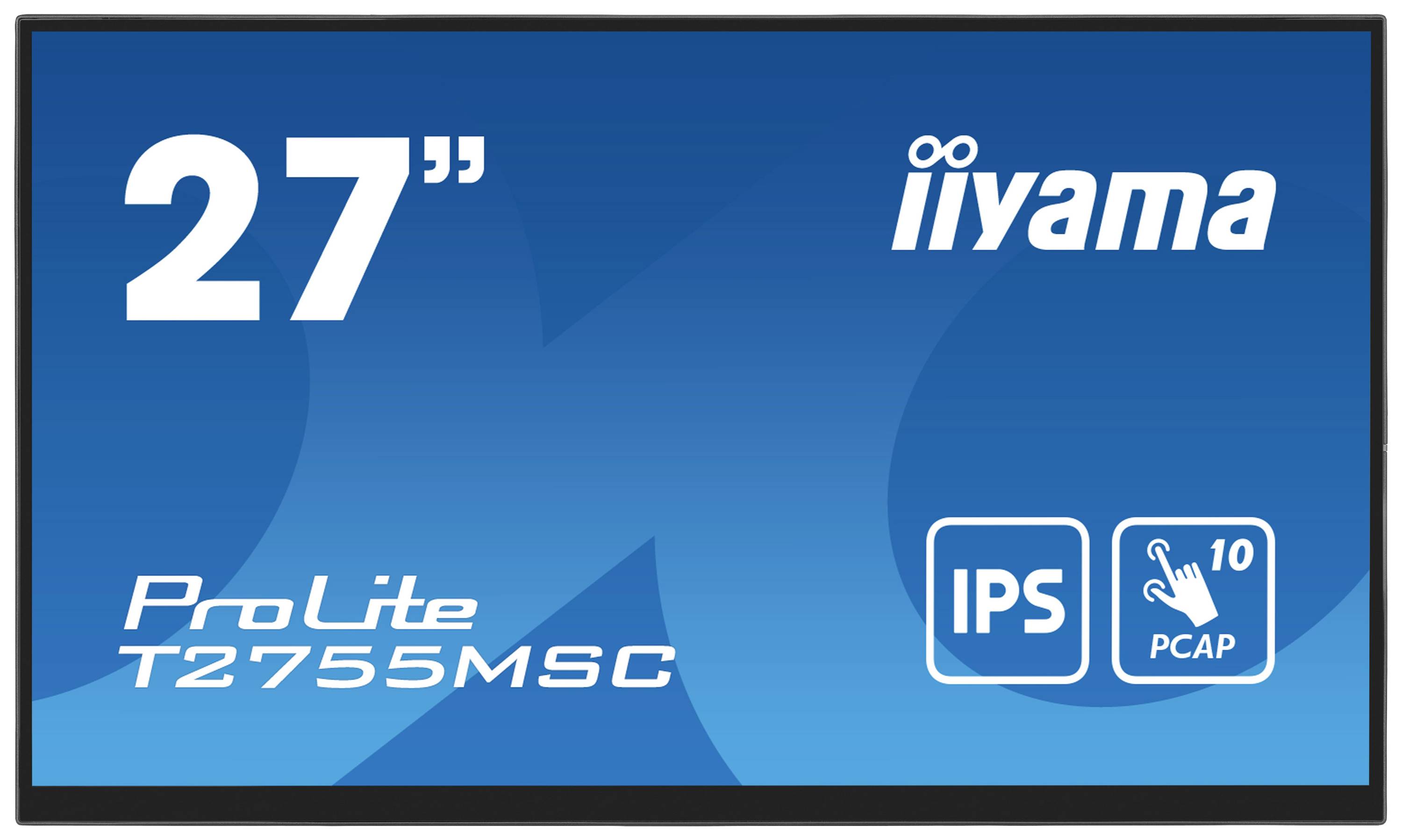27palcový displej od iiyama, model ProLite T2755MSC, s IPS technologií a 10-bodovým projekčním kapacitním (PCAP) dotykovým displejem.