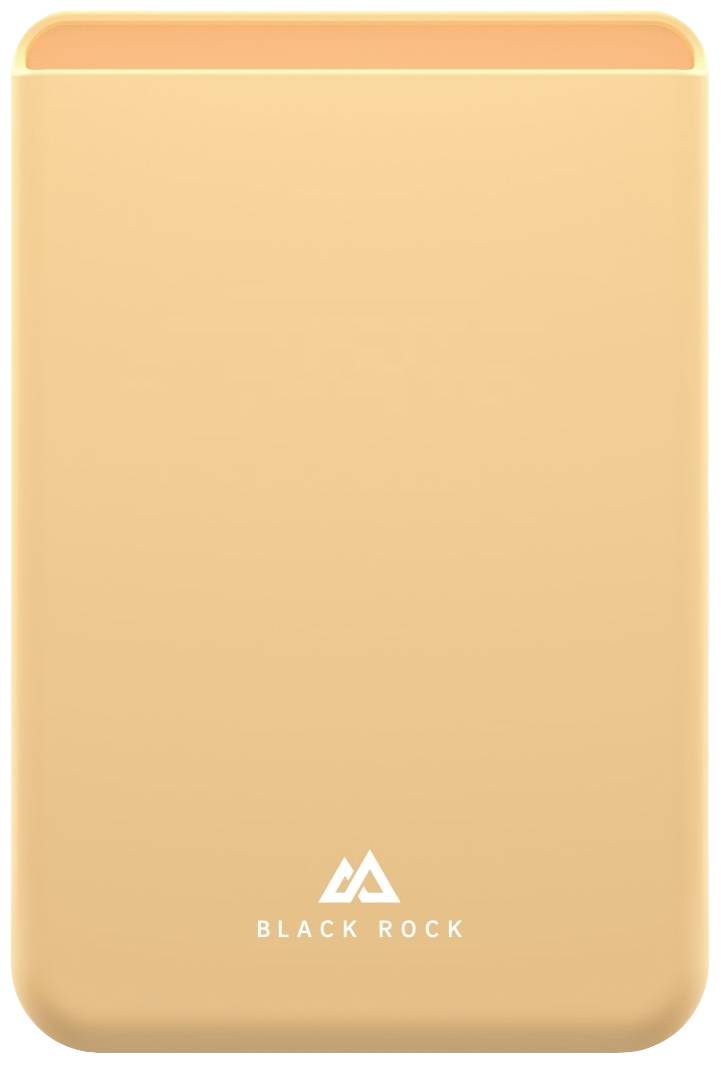Oranžové, obdélníkové pouzdro se zaoblenými rohy, na kterém je logo hory a pod ním text 'Black Rock'.