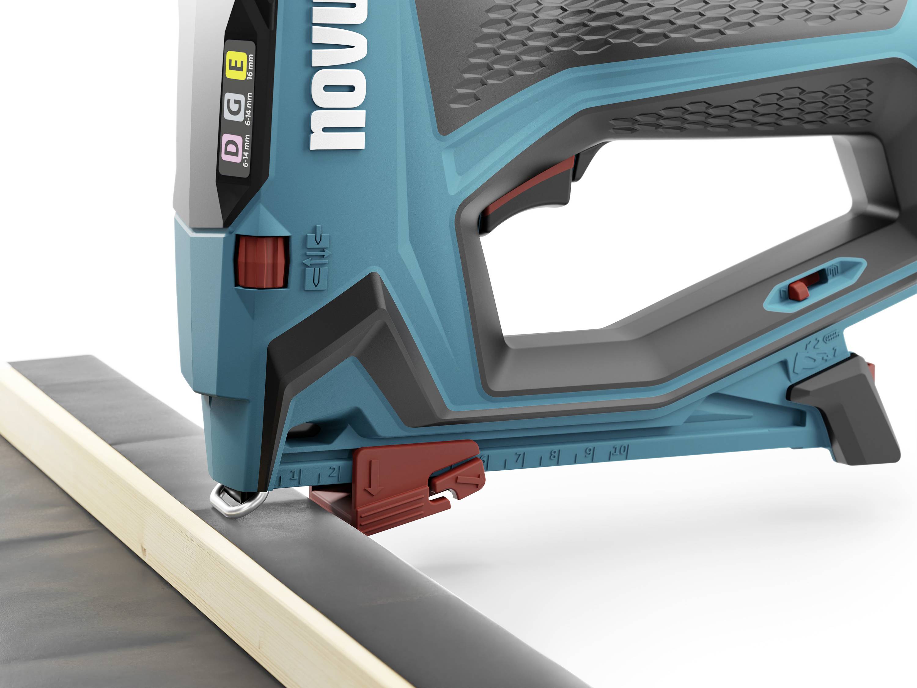 Novus Tools J-551, 031-0366 akumulátorová sponkovačka, Typ 53F, dĺžka 6 - 14 mm, akumulátor, vč. nabíječky-14