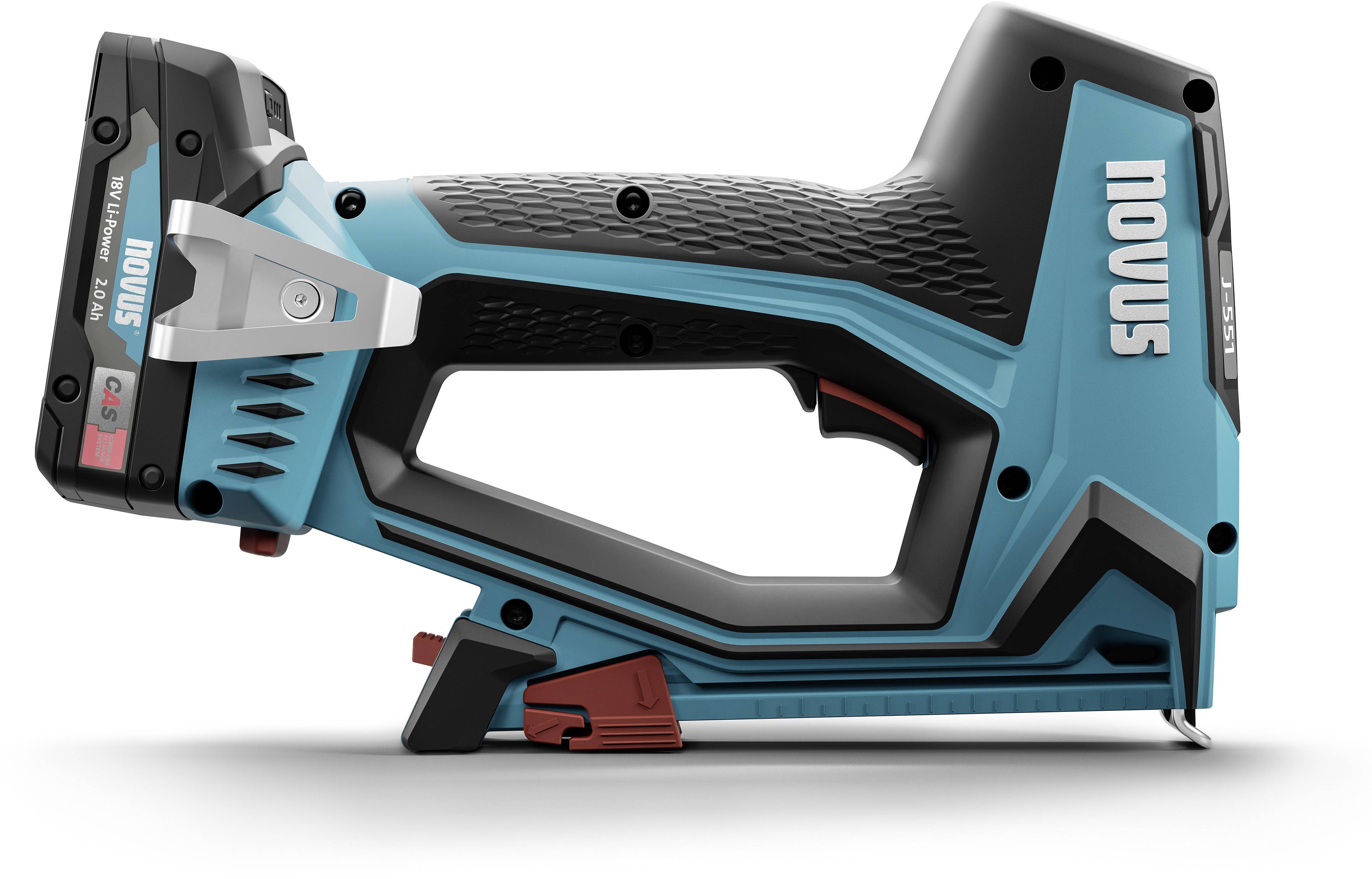 Novus Tools J-551, 031-0366 akumulátorová sponkovačka, Typ 53F, dĺžka 6 - 14 mm, akumulátor, vč. nabíječky-2