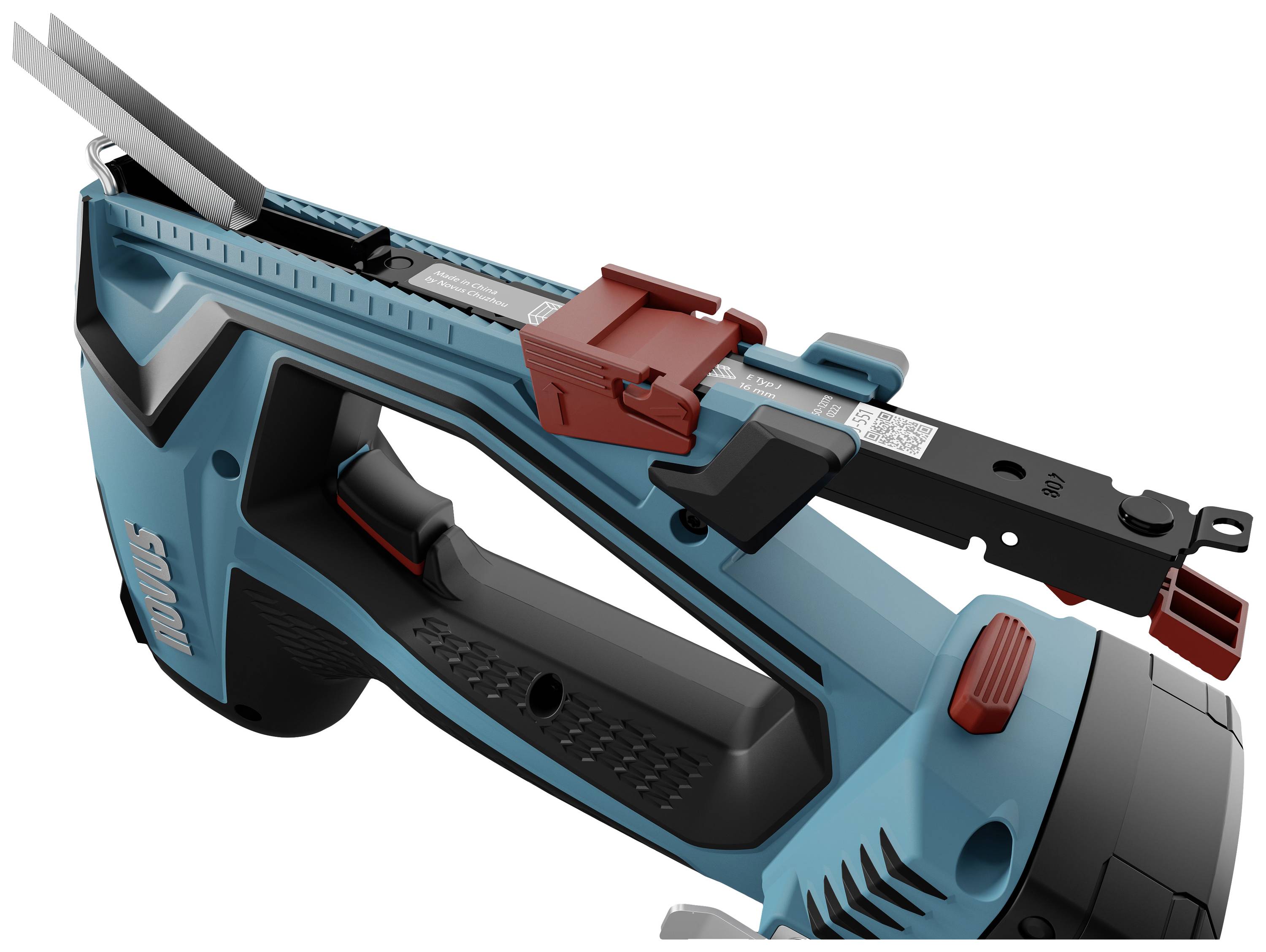 Novus Tools J-551, 031-0366 akumulátorová sponkovačka, Typ 53F, dĺžka 6 - 14 mm, akumulátor, vč. nabíječky-9